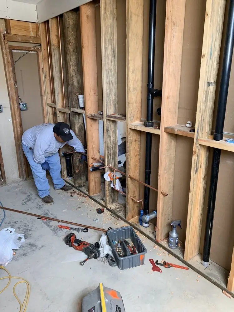 Commercial rough-in plumbing for Water Heater Replacement in Sherwood Manor